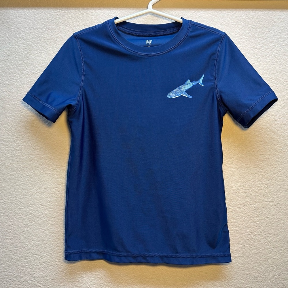 GAP Blue Sport Fish Graphic Rash Guard